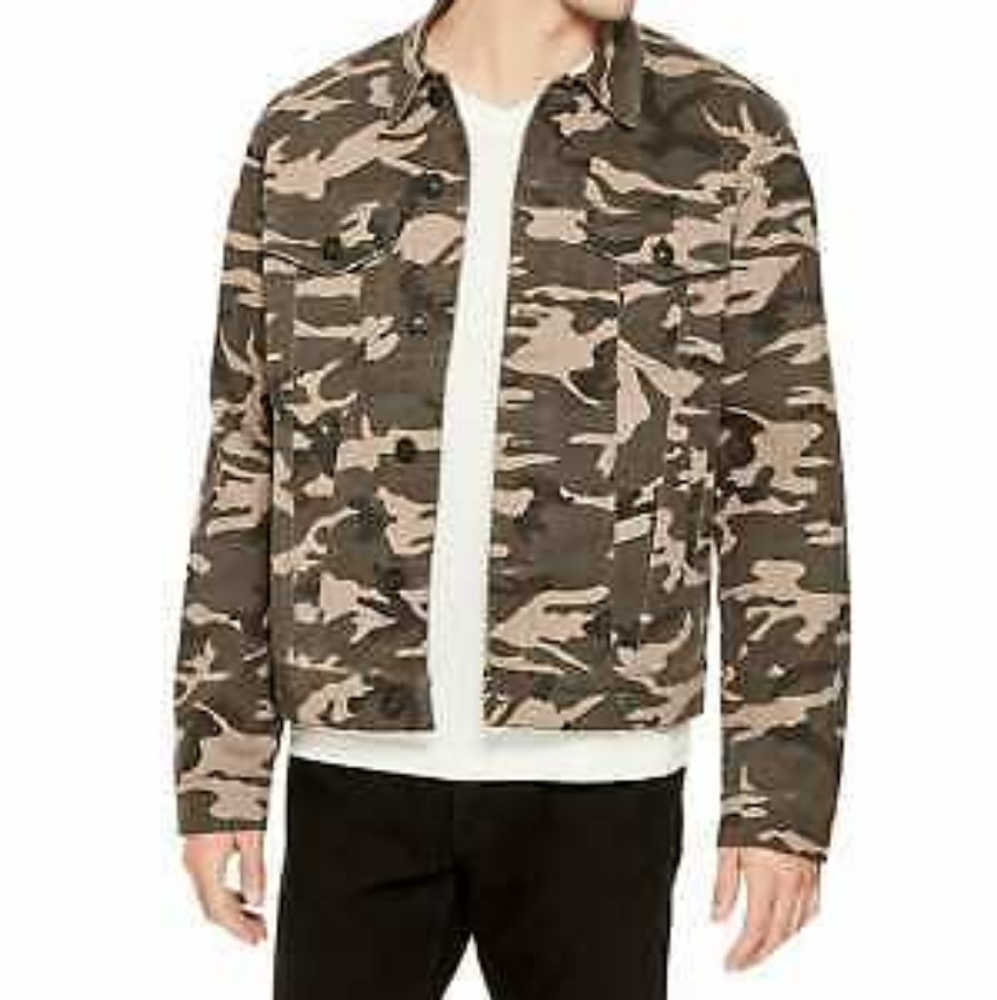 Guess Men's Trucker Camo Jacket
